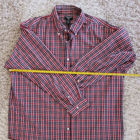 Ralph Lauren Jeans Co. Men's Long Sleeve Shirt Plaid XL Red White Blue Western - Picture 7 of 8